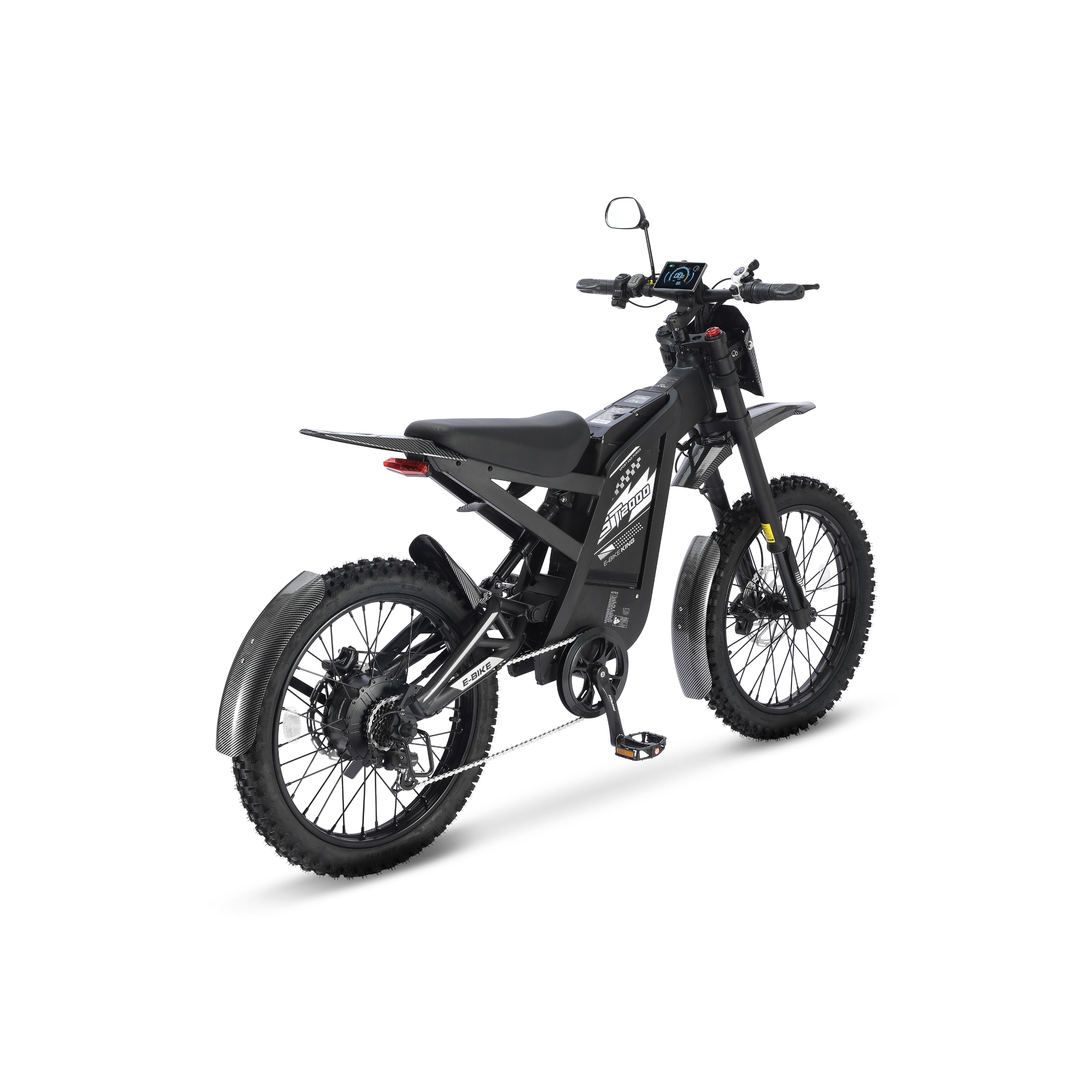 gt2000 - Ouxi Fatbike - Opvoerbaar - Electric Dirt Bike - Black - 6 Km/Pu Gashendel