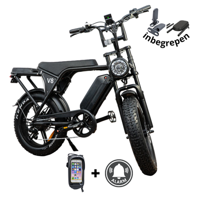V8 5.0 / C80 Fatbike - Opvoerbaar (500W) - Alléén privéterrein
